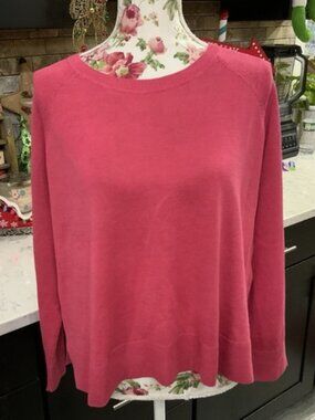 Eileen Fisher Fine Knit Sweater Organic Linen Cotton Sweater Top